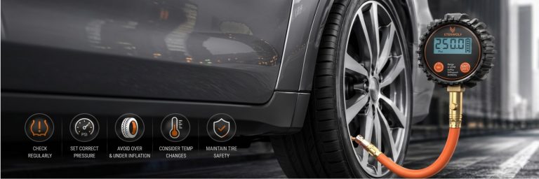 Using a digital tire pressure gauge to avoid common tire inflation mistakes