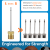 ETENWOLF A102 Engineered for Strength - 1 Beats 5 Infographic showing one ETENWOLF brass base needle resists 150 lbs pull force, which is 5 times stronger than standard needles.