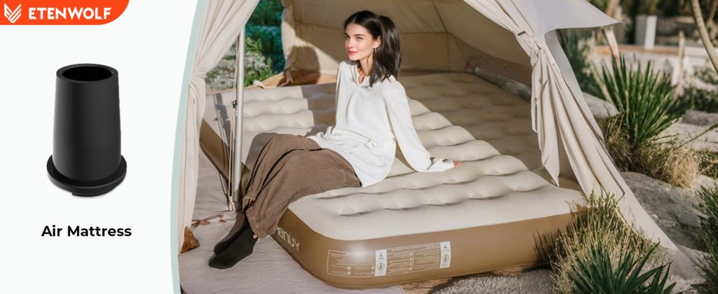 ETENWOLF AIR 5 dedicated nozzle adapter for inflating large air mattresses in outdoor camping.