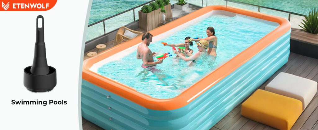 ETENWOLF AIR 5 specialized nozzle for inflating family-sized swimming pools and large inflatable toys.