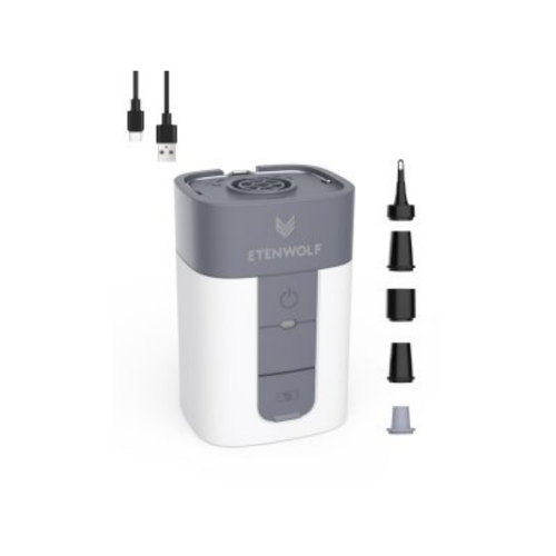 ETENWOLF AIR 5: The Ultimate Portable Air Pump ETENWOLF AIR 5 portable electric air pump with 5 versatile nozzles and Type-C charging cable
