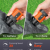 ETENWOLF Air 3 Mini Pump: Fast Inflate & Deflate Features Hand holding ETENWOLF Air 3 mini pump inflating and deflating a sleeping pad on grass, showing 2600mAh battery and 5 nozzles features