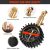 Detailed view of ETENWOLF G200 mechanical tire pressure gauge showing brass body and glow dial.