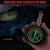 ETENWOLF G200 tire gauge with glow-in-the-dark dial being used at night during camping.