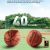 ETENWOLF P300 Plus electric ball pump inflating a basketball on an outdoor court, showing a high speed of 6.5L/min and completing inflation in just 40 seconds.
