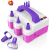 ETENWOLF P600 purple electric balloon pump with nozzles, tying tools, and colorful balloon decorations