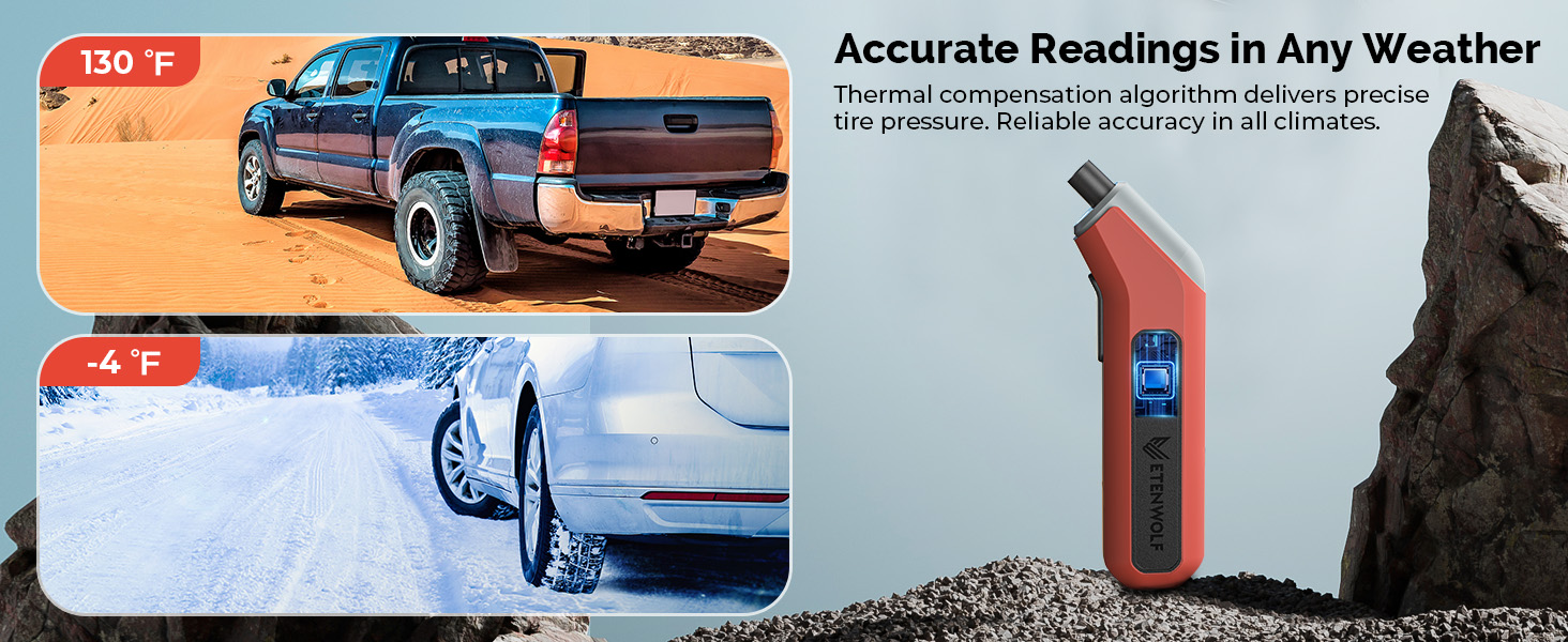 ETENWOLF T300 All-Weather Precision Tire Gauge