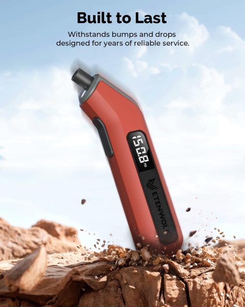 ETENWOLF T300 durable digital tire gauge withstands bumps and drops