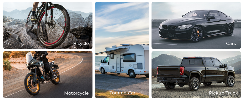 ETENWOLF T400 compatible with bicycle, motorcycle, RV, cars, and pickup truck