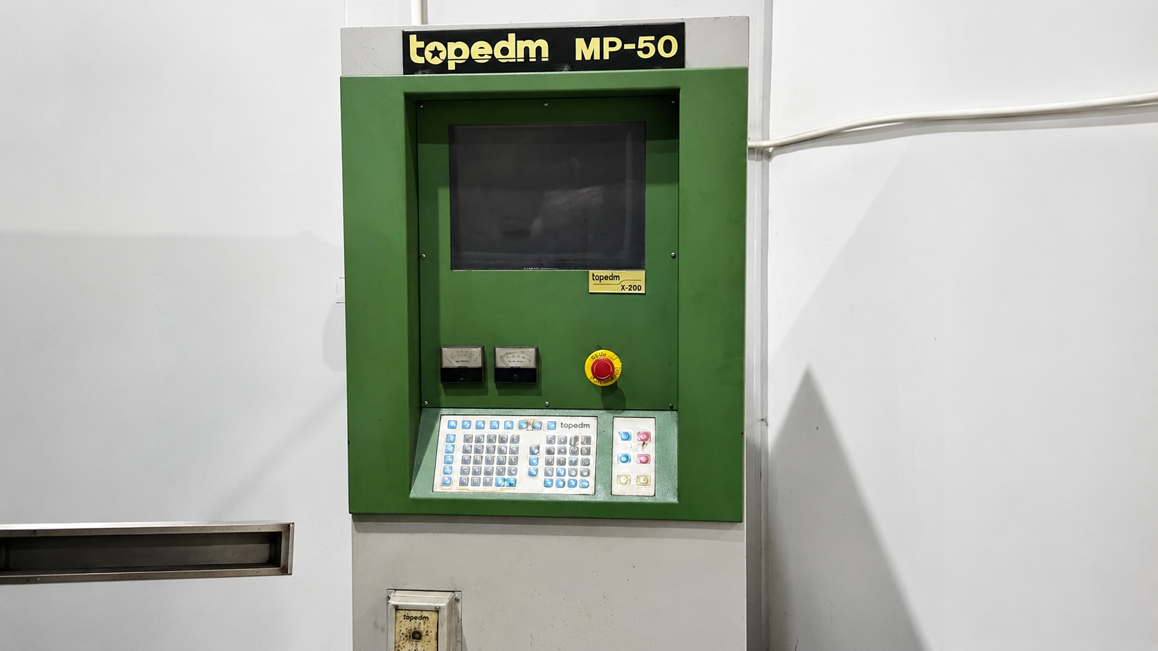 ETENWOLF industrial spark machine control panel with classic dual meters