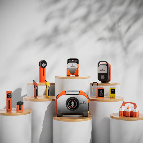 ETENWOLF portable inflators and automotive accessories product lineup display